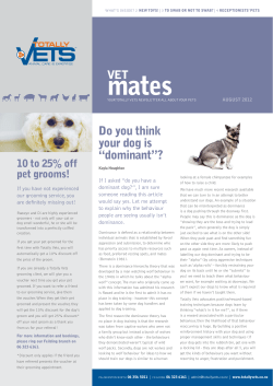 Totally Vets VetMates - August 2012