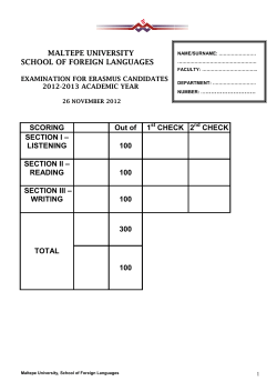 maltepe university school of foreign languages