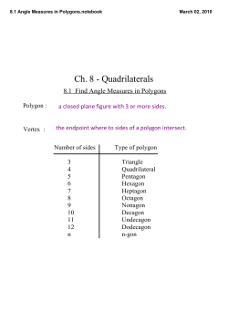 8.1 Angle Measures in Polygons.notebook
