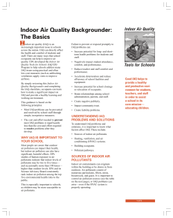 Indoor Air Quality Backgrounder: The Basics