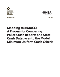 Mapping to MMUCC - CrashStats - NHTSA