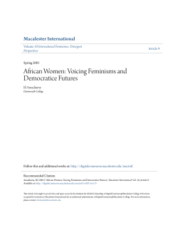 African Women: Voicing Feminisms and Democratice Futures