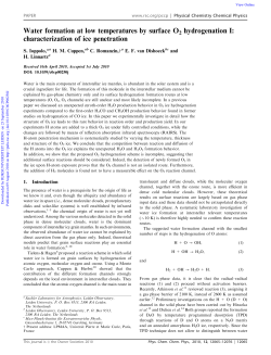 Water formation at low temperatures by surface O2 hydrogenation I