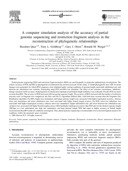 A computer simulation analysis of the accuracy of partial genome