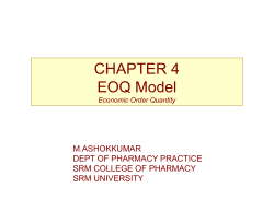 EOQ Model - SRM University