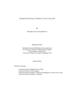 INJURIOUS DISTANCES: MOBILITY, SPACE