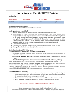 Instructions for Use: Medifil&trade; II Particles