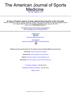 20 Years of Pediatric Anterior Cruciate Ligament Reconstruction in