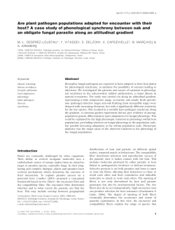 Are plant pathogen populations adapted for encounter with their host?