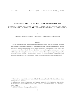 reverse auction and the solution of inequality