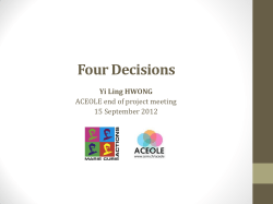 Four Decisions Yi Ling HWONG