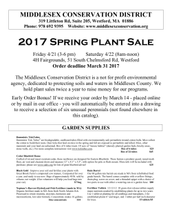 2017 spring brochure - Middlesex Conservation District