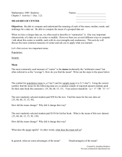 Chapter 3 Activity 1