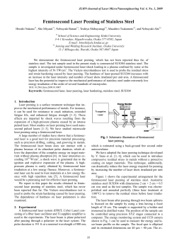 Femtosecond Laser Peening of Stainless Steel