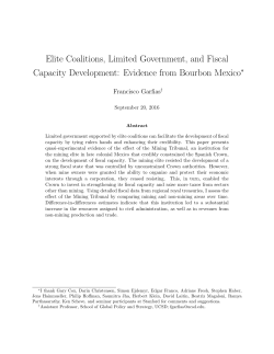 Elite Coalitions, Limited Government, and Fiscal Capacity