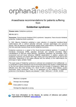 Goldenhar syndrome