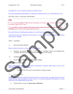 Copyright 2011 AIA MasterSpec Premium 02/11 CURTAINS AND