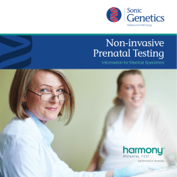 Harmony NIPT doctor brochure