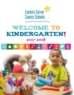 Kindergarten! - Eastern Carver County Schools