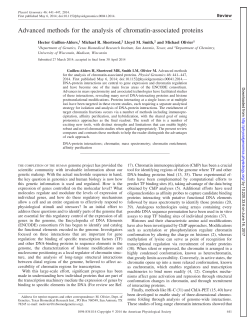 Advanced methods for the analysis of chromatin