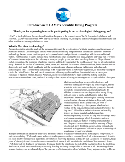 Introduction to LAMP`s Scientific Diving Program
