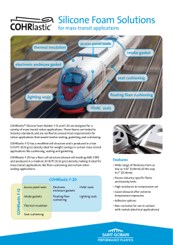 Silicone Foam Solutions - Saint-Gobain Performance Plastics Foams