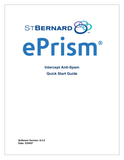 Intercept Anti-Spam Quick Start Guide