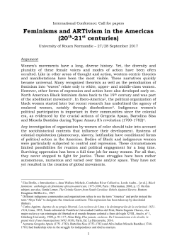 Feminisms and ARTivism in the Americas (20th-21st