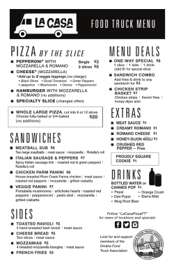 SIDES MENU DEALS SANDWICHES EXTRAS