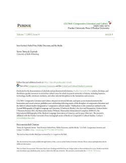 Imre Kert&eacute;sz`s Nobel Prize, Public Discourse, and - Purdue e-Pubs
