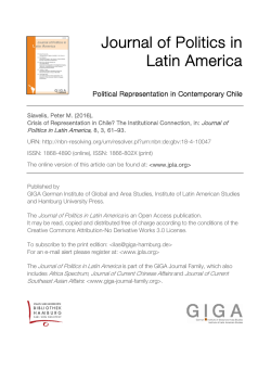 Crisis of Representation in Chile? The Institutional Connection
