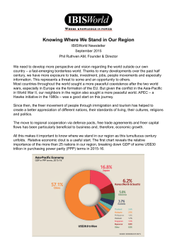 Knowing Where We Stand in Our Region