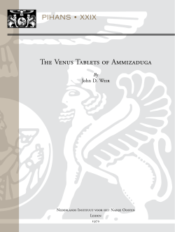The Venus Tablets of Ammizaduga