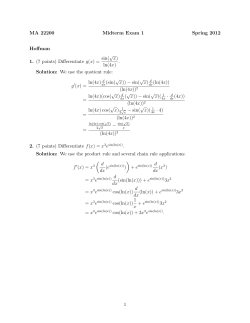 Midterm exam 1 solution