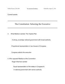 The Constitution: Selecting the Executive