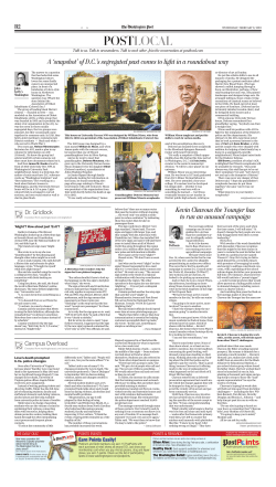 POSTLOCAL - the Oldest Inhabitants of DC