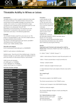 Titratable Acidity in Wines or Juices