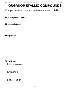 "organometallic" compounds