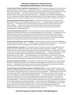 Enthusiastic Support from Around Town