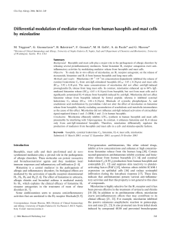 Differential modulation of mediator release from human basophils