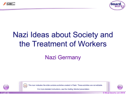 Nazi Ideas about Society and the Treatment of Workers