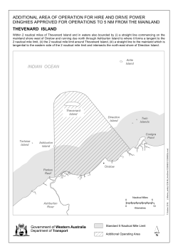 Additional area of operation for hire and drive power Dinghies