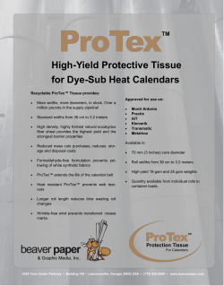 High-Yield Protective Tissue for Dye-Sub Heat