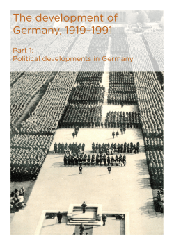 The development of Germany, 1919&ndash;1991