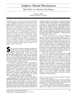 Adaptive Mental Mechanisms