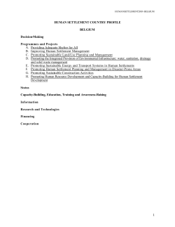 human settlement country profile belgium