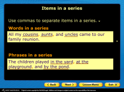 10.7 Other Comma Rules