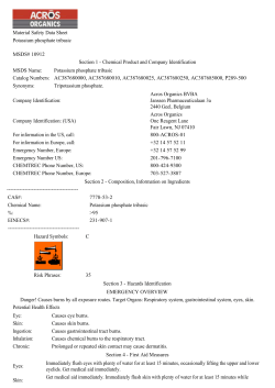 Material Safety Data Sheet Potassium phosphate tribasic MSDS