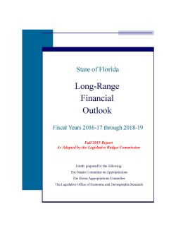 State of Florida - Economic and Demographic Research