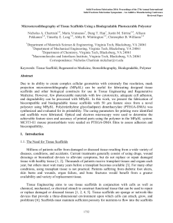 Microstereolithography of Tissue Scaffolds Using a Biodegradable